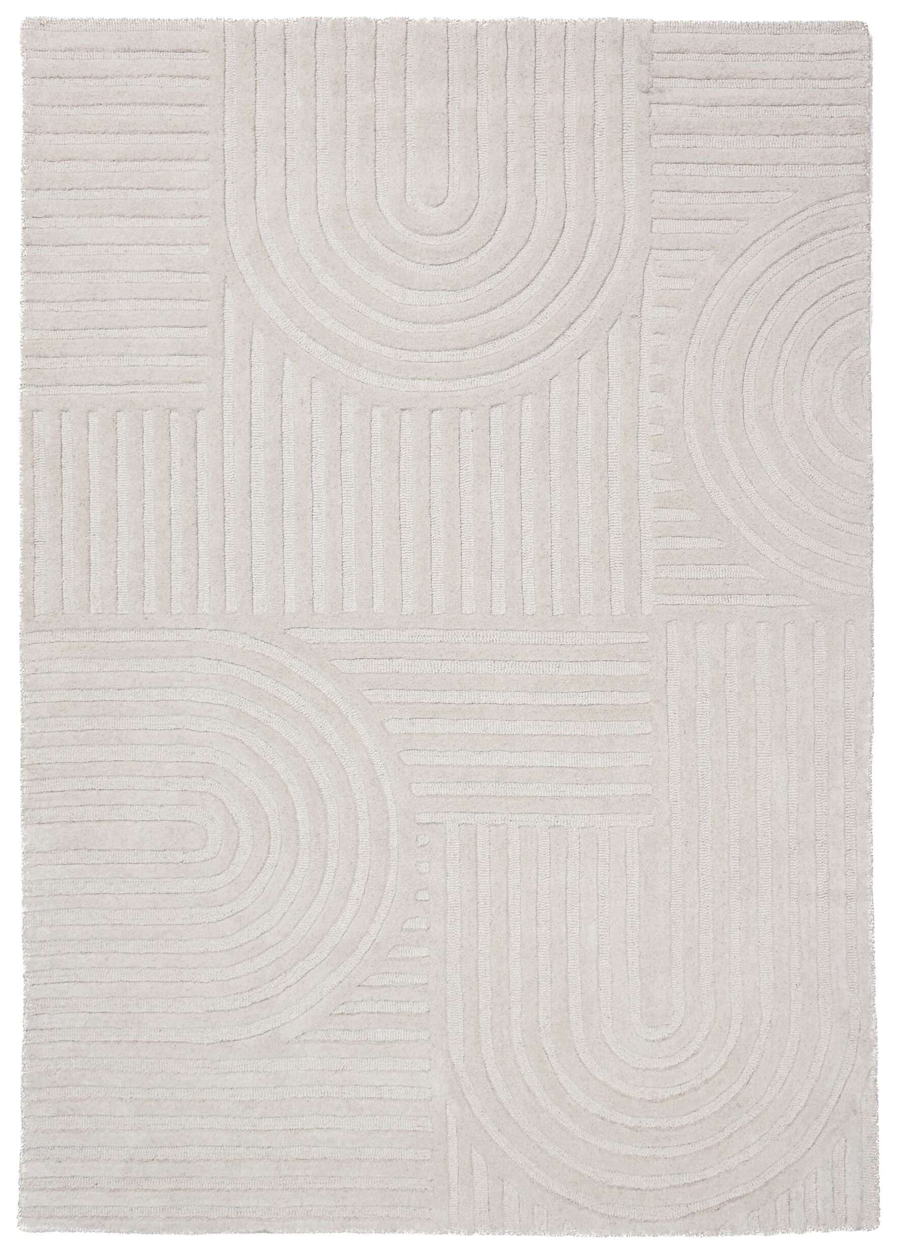 Dywan wełniany ręcznie wykonany Zen Garden 200x290 cm beżowy