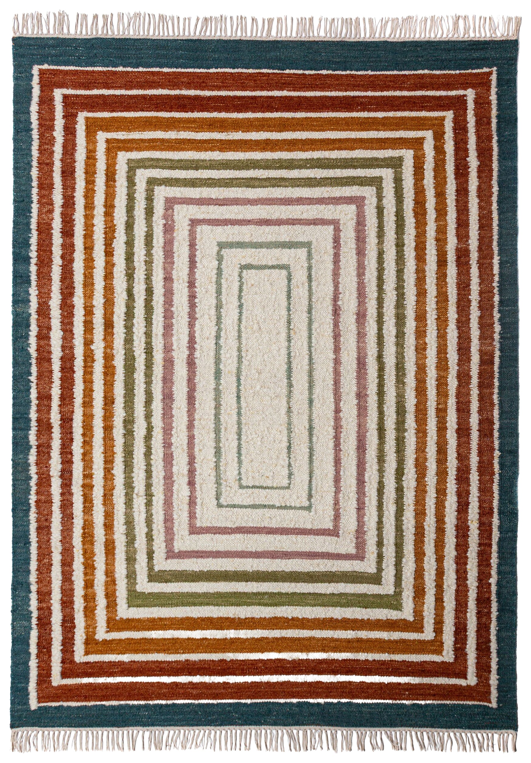 Dywan z wełną Boucle 160x230 cm wielokolorowy