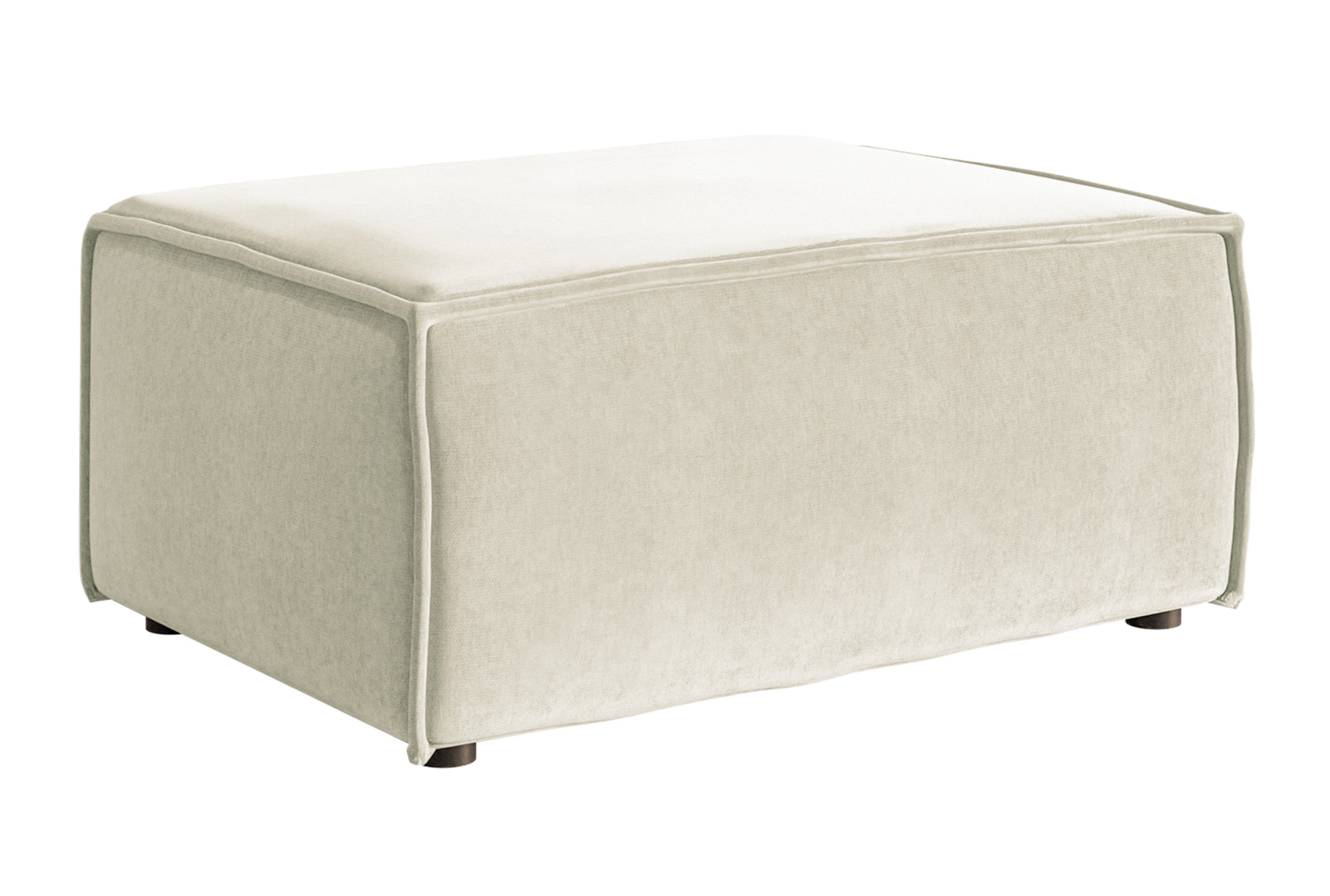 Pufa Copertino 65x90 cm kremowa welur hydrofobowy
