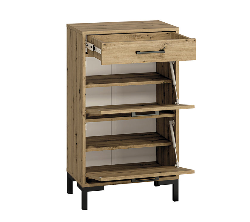 Szafka na buty Ballarti 55 cm z szufladą Dąb artisan