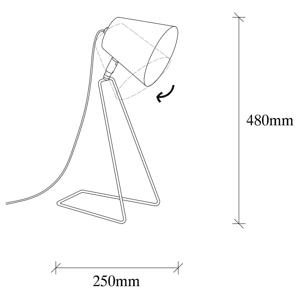 Lampa stołowa Dantarilia minimalistyczna czarna