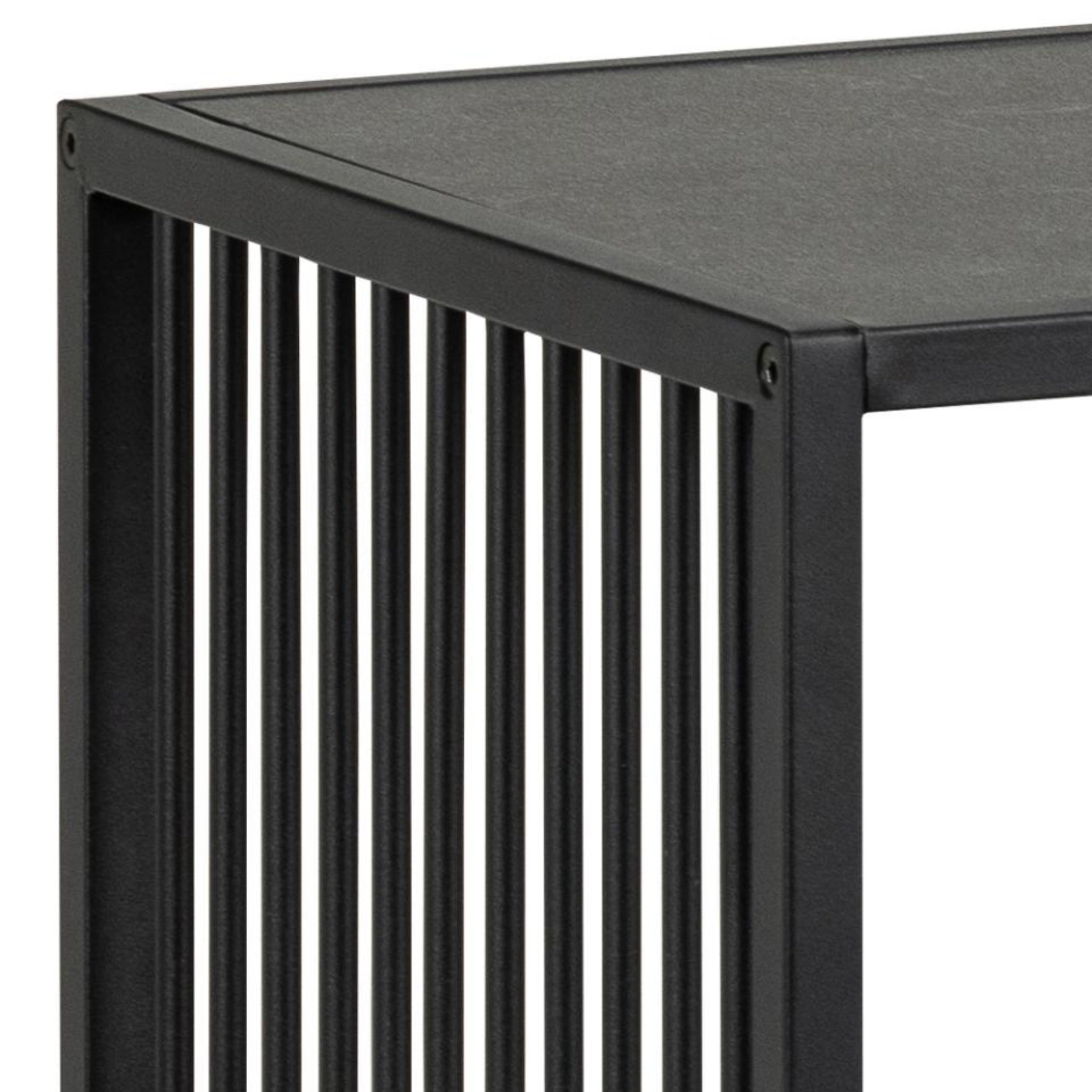 Regał niski metalowy Velook 83 cm czarny
