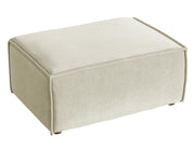 Pufa Copertino 65x90 cm kremowa welur hydrofobowy