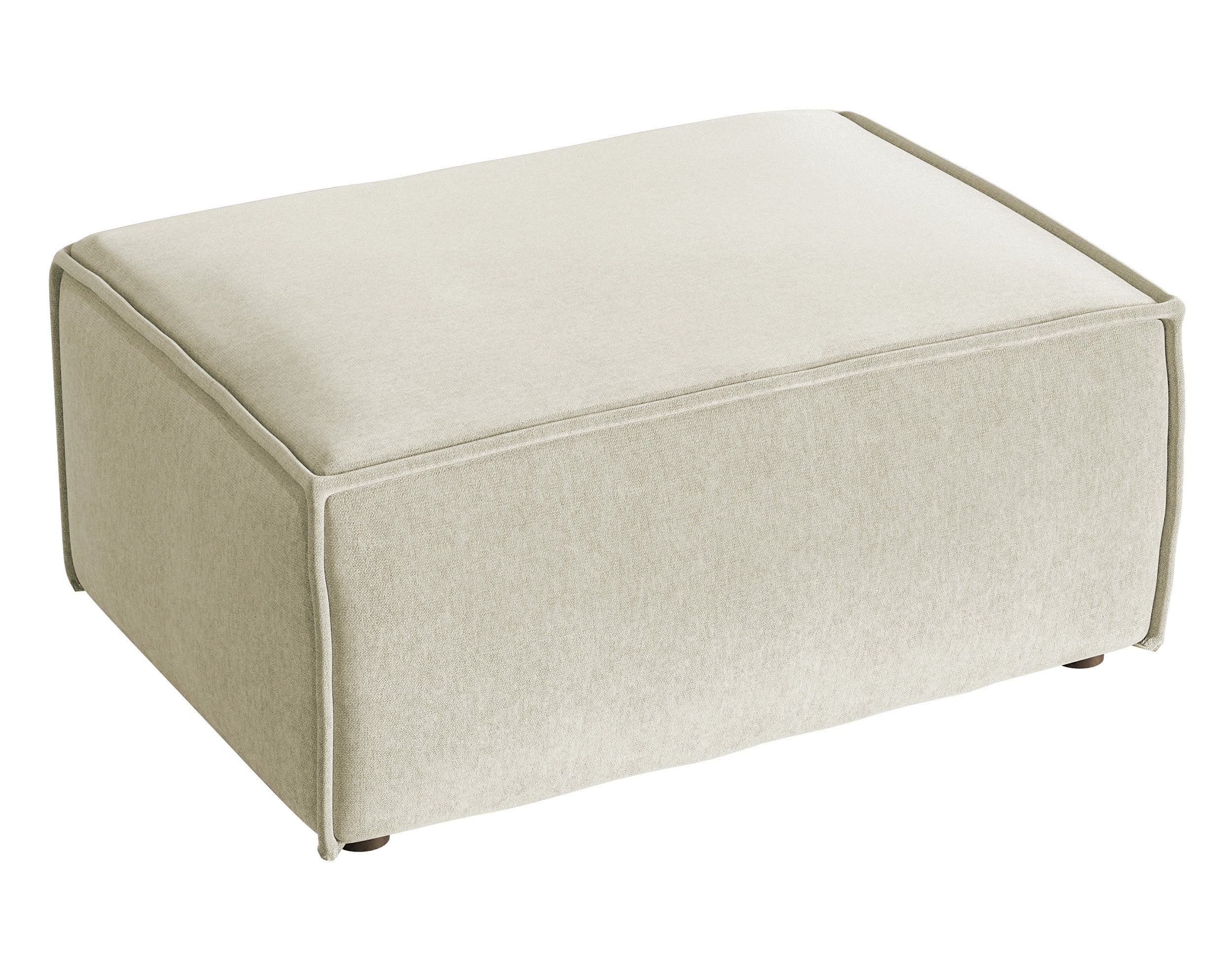 Pufa Copertino 65x90 cm kremowa welur hydrofobowy
