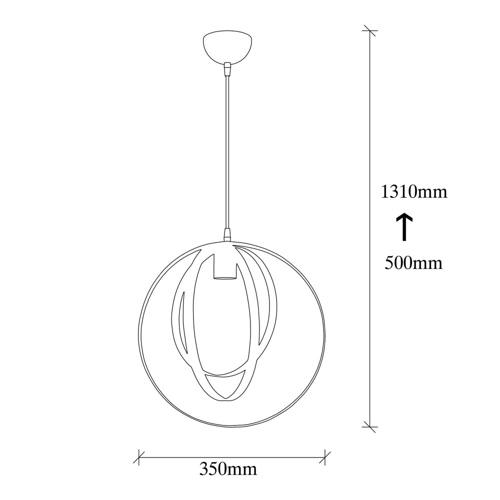 Lampa wisząca Peruvian x1 czarna