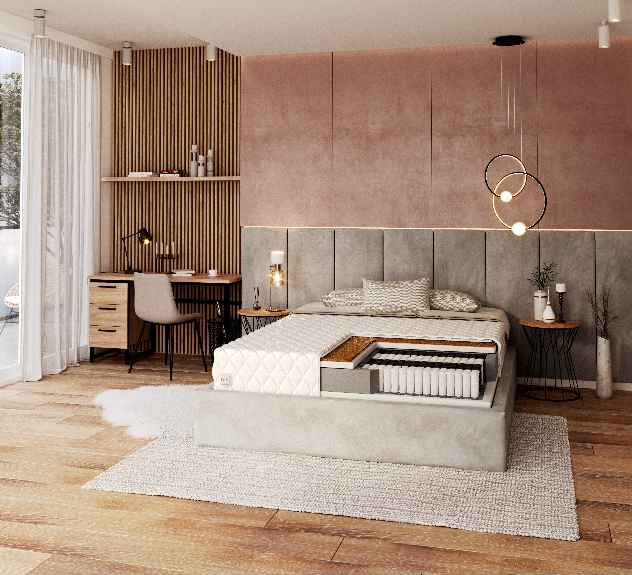 Materac sprężynowy 80x200 cm Micellai Maximally