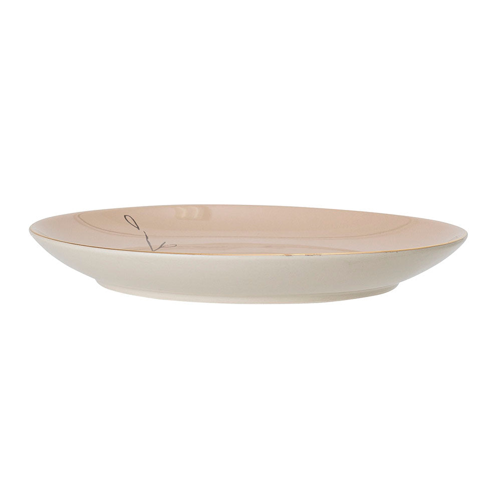 Talerz Bloomingville Juhana z kamionki brązowy średnica 22 cm