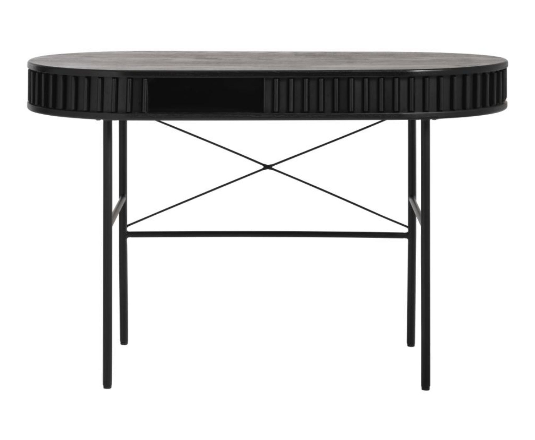 Biurko Ovitties 120x60 cm czarne lamele