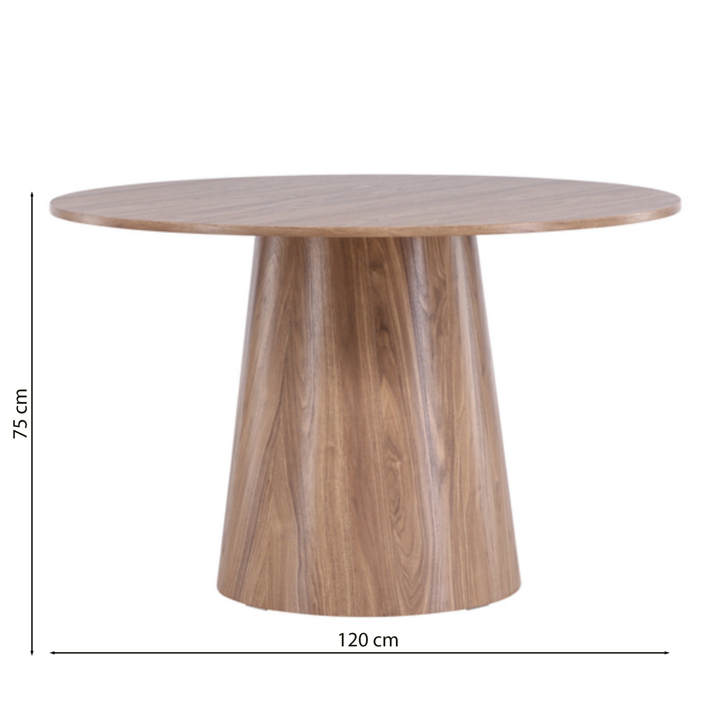 Stól do jadalni Aggreter okrągły 120 cm naturalny