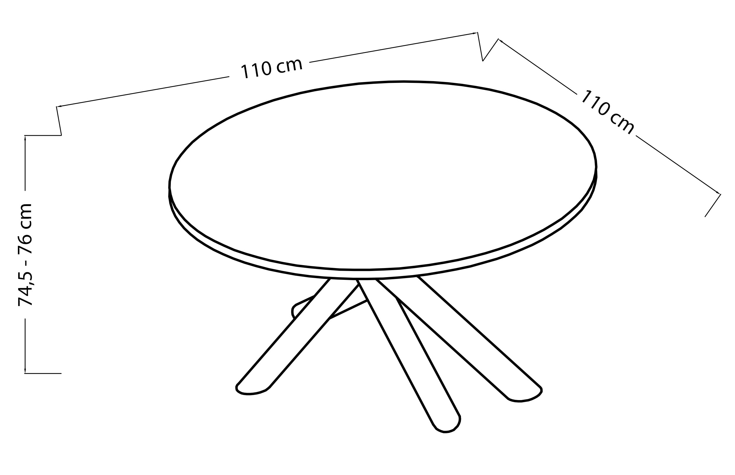 Stół okrągły Fjorn 110 cm dąb lindberg