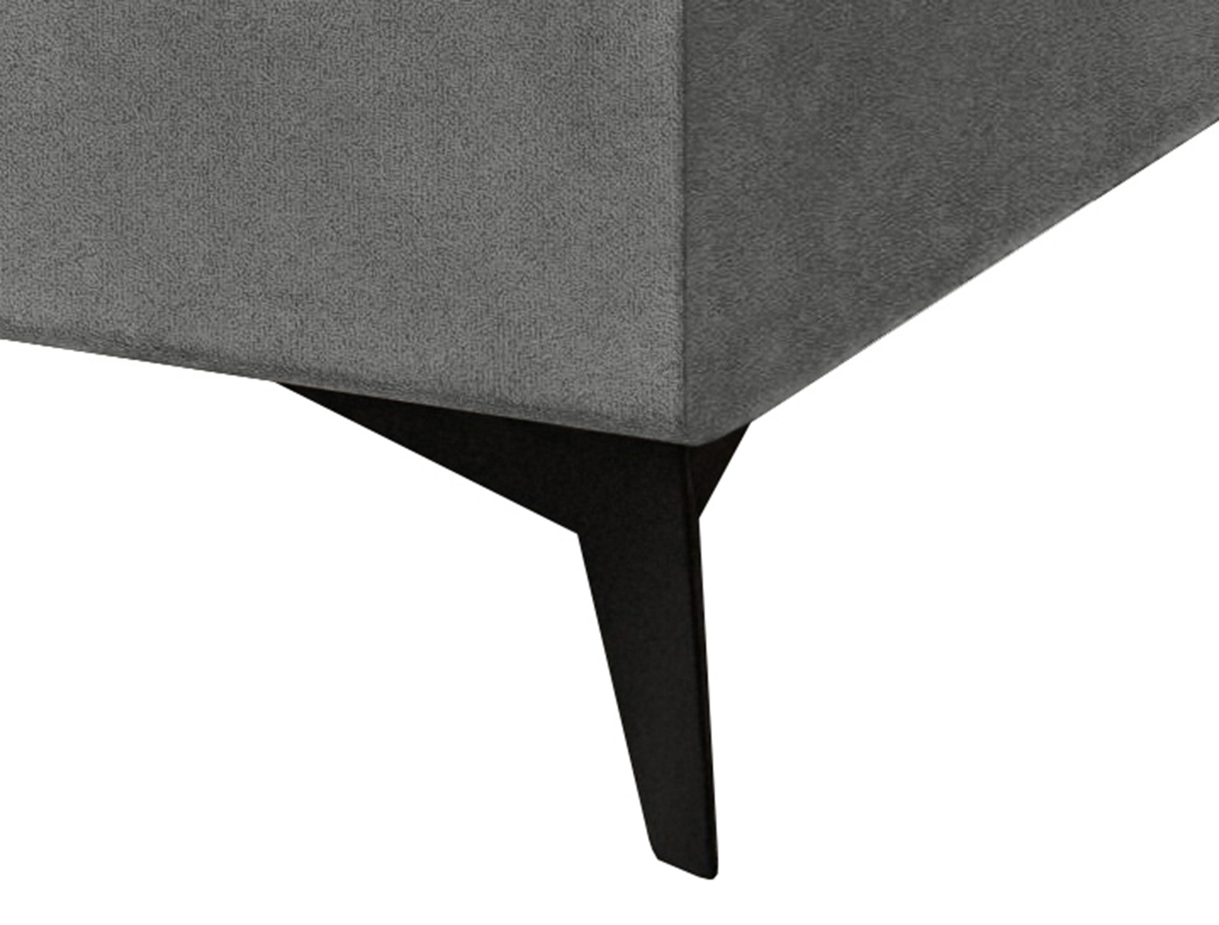 Łóżko kontynentalne 140x200 cm Falwo z pojemnikiem jasnoszare gruby sztruks