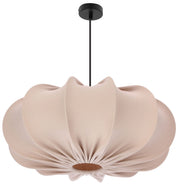 Lampa wisząca Cafee średnica 52 cm frappe z czarną podstawą