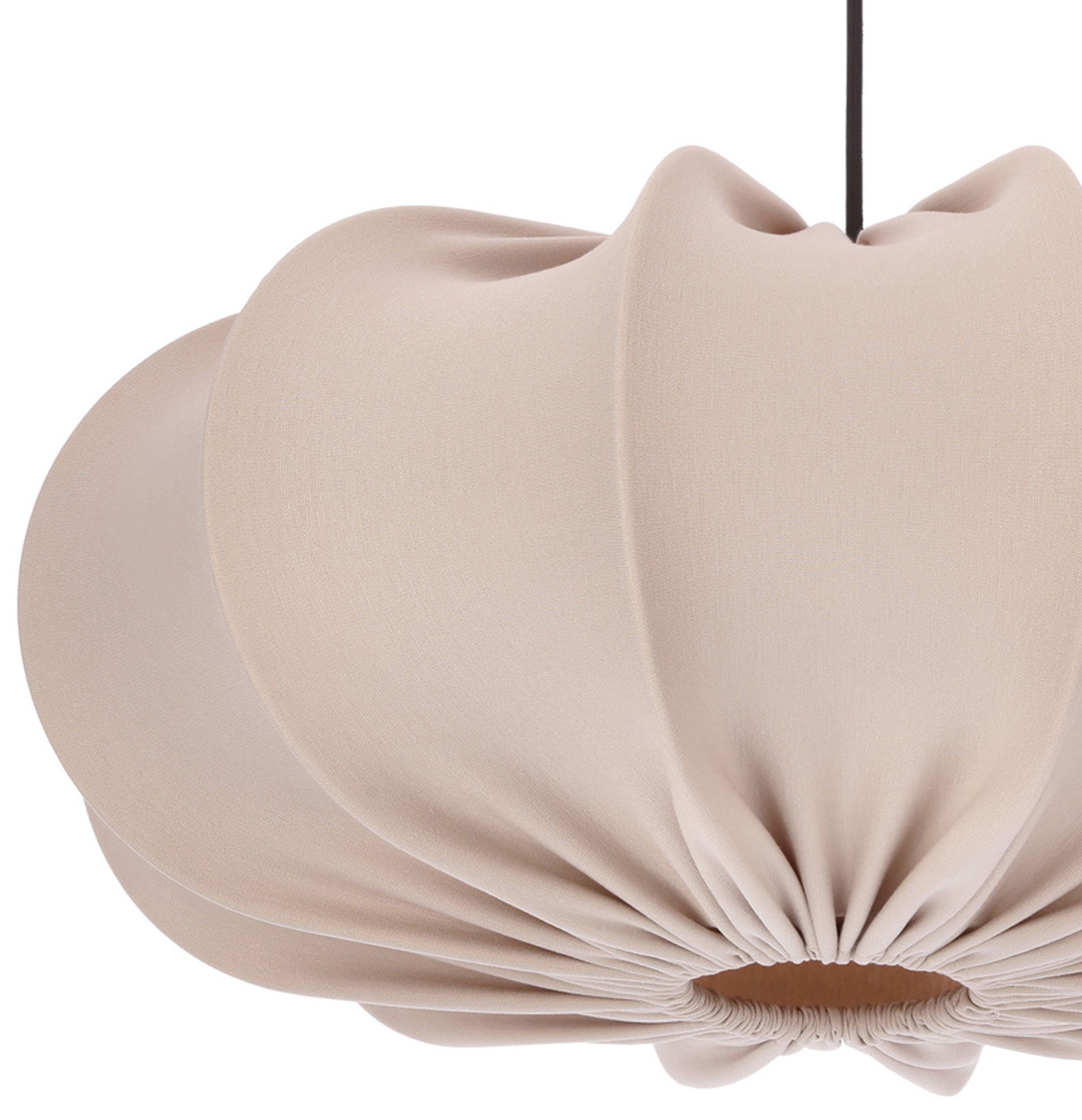Lampa wisząca Cafee średnica 52 cm frappe z czarną podstawą