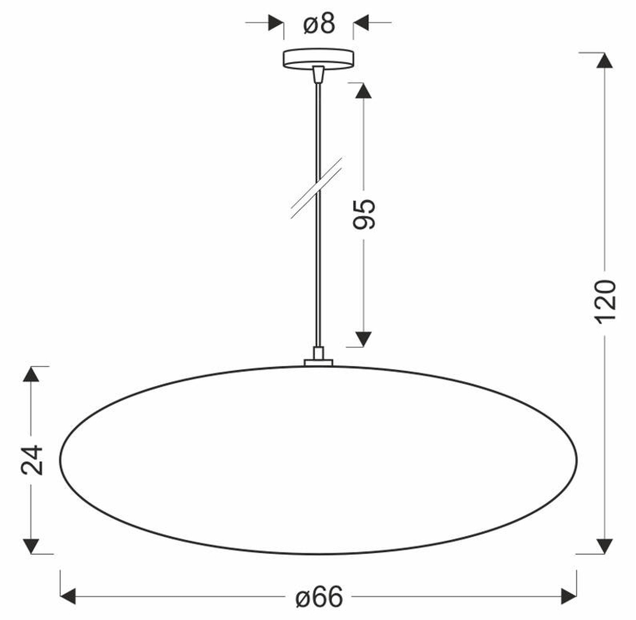 Lampa wisząca Cafee średnica 66 cm frappe z białą podstawą