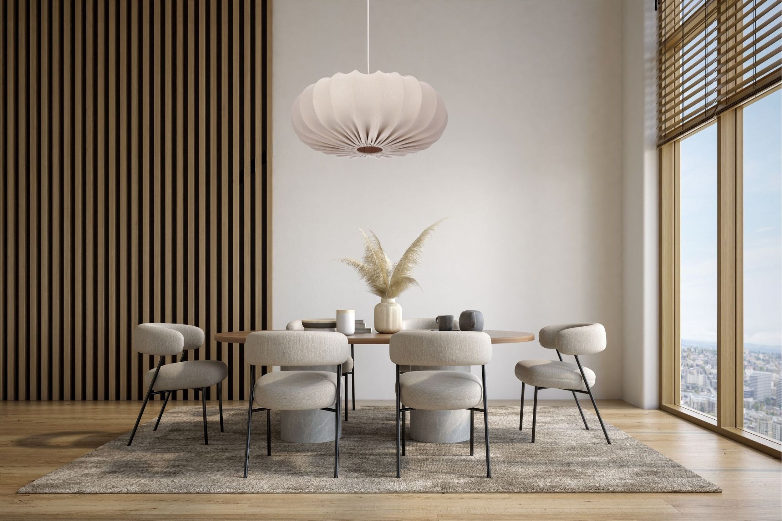Lampa wisząca Cafee średnica 66 cm frappe z białą podstawą