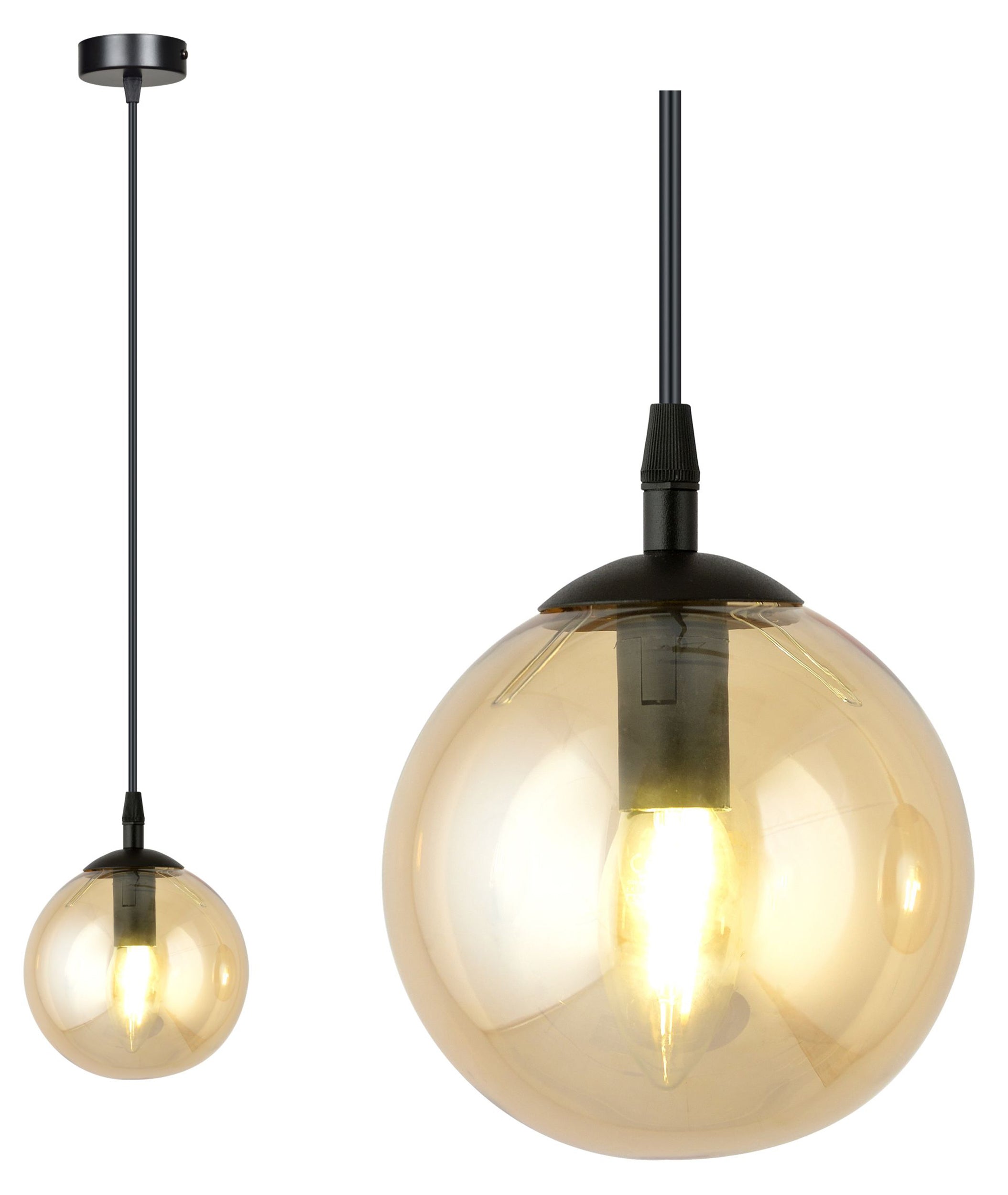 Lampa wisząca Fregene miodowa