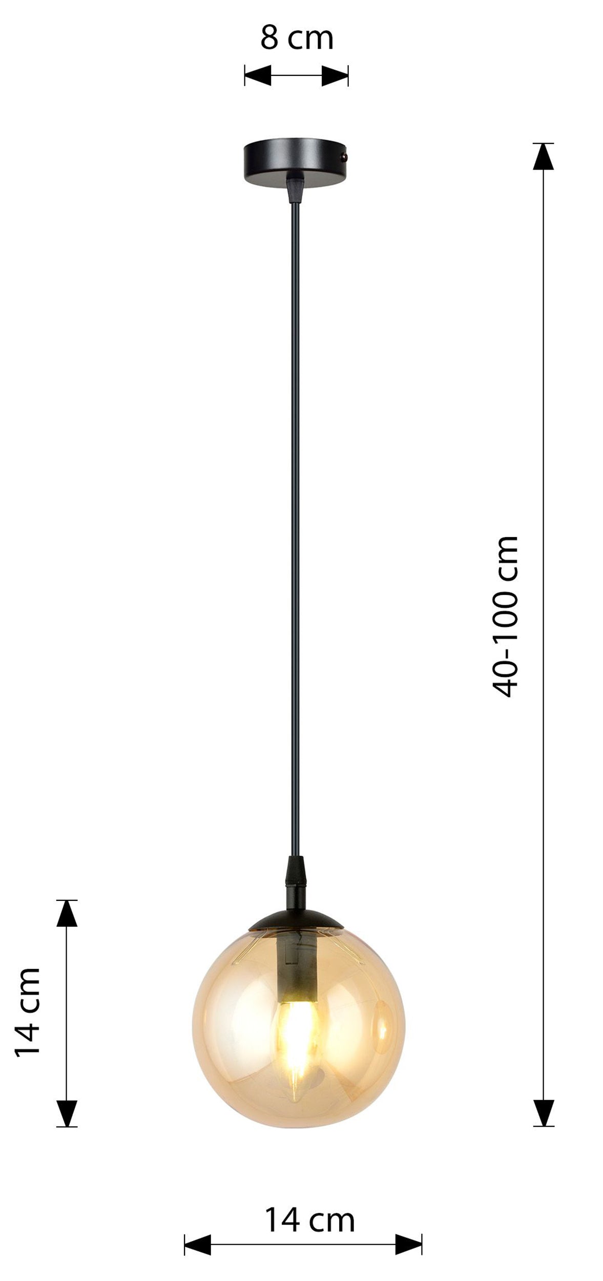 Lampa wisząca Fregene miodowa