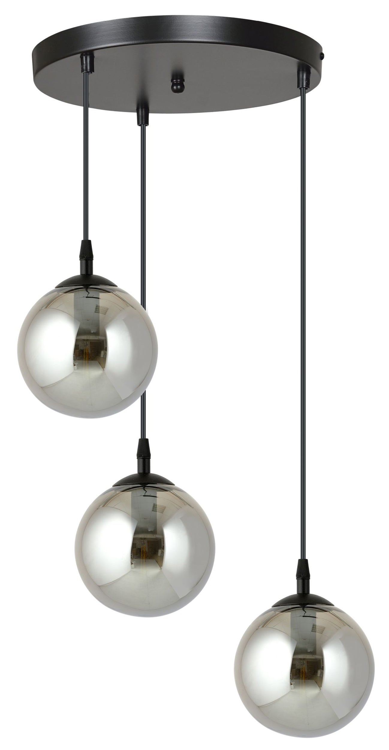 Lampa wisząca Fregene kaskada grafitowa x3