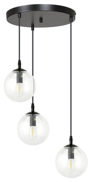 Lampa wisząca Fregene kaskada transparentna x3