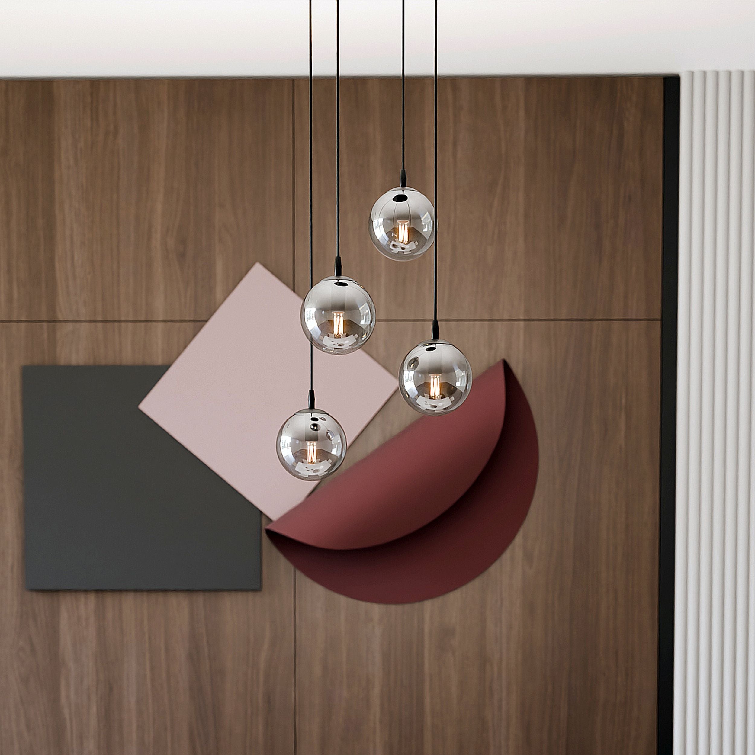 Lampa wisząca Fregene grafitowa x4