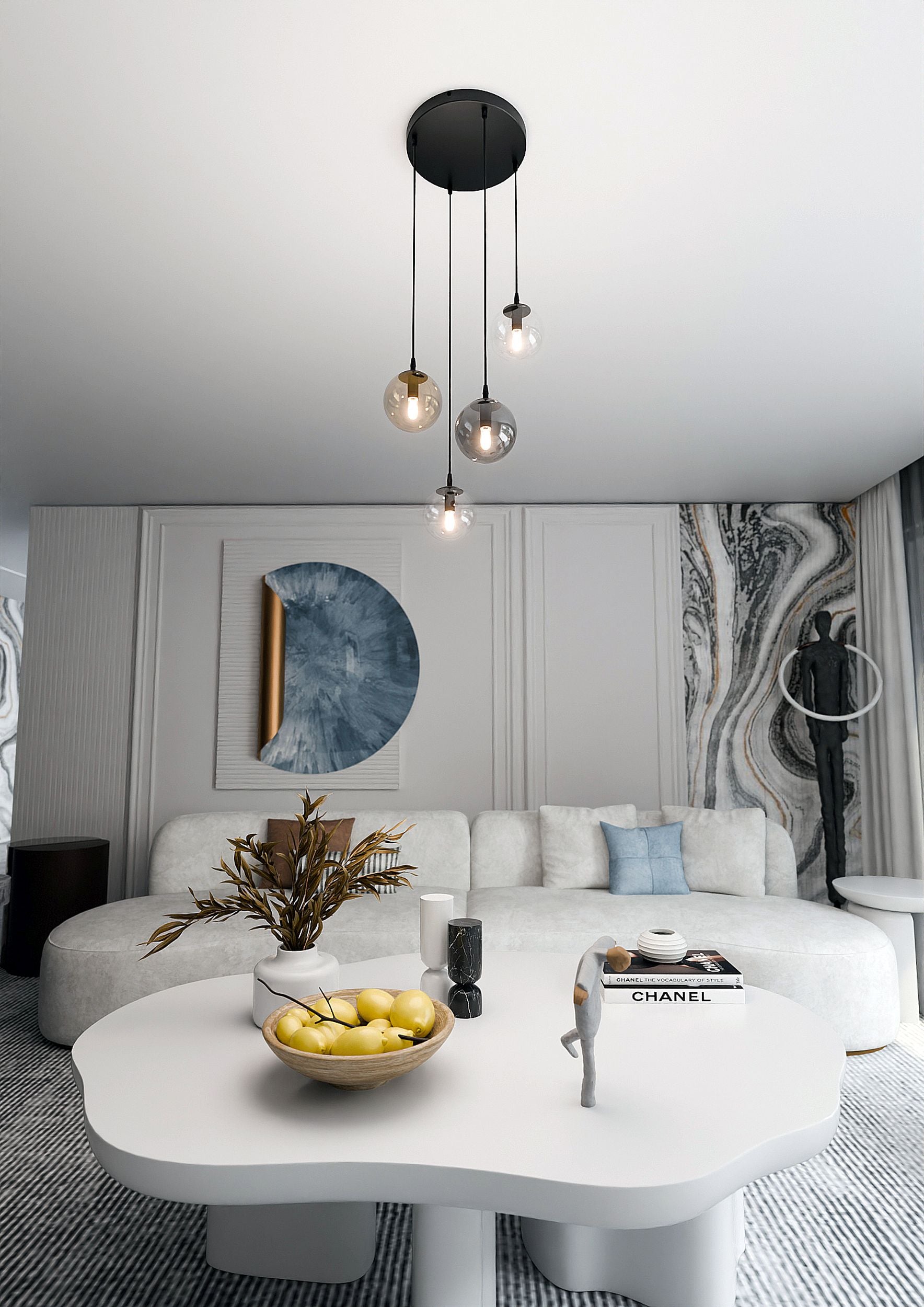 Lampa wisząca Fregene mix kolorów x4