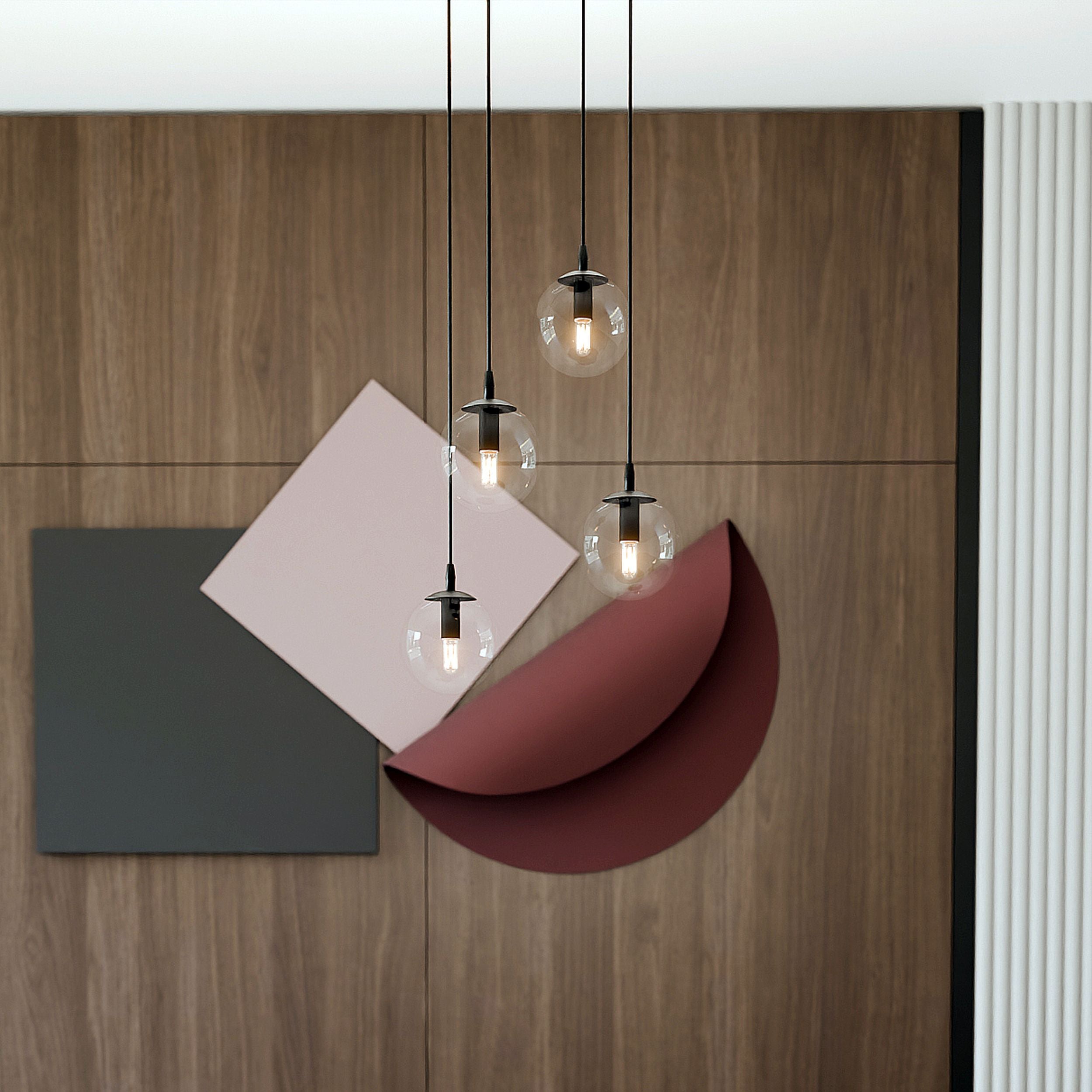 Lampa wisząca Fregene transparentna x4