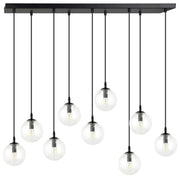 Lampa wisząca Fregene transparentna x9