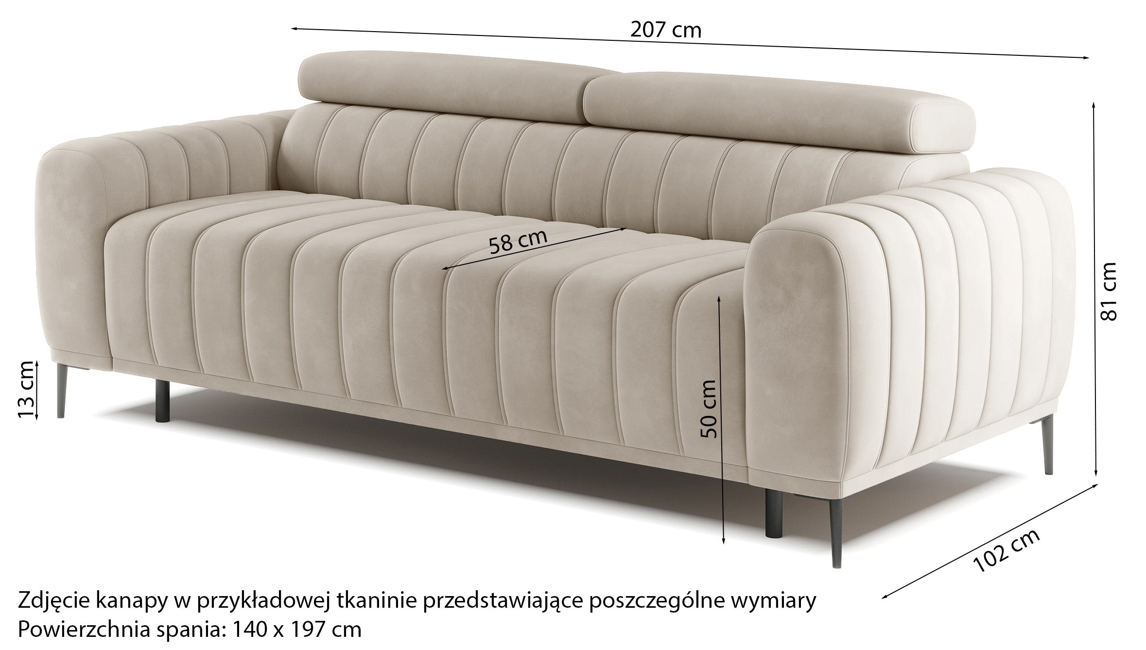 Kanapa rozkładana trzyosobowa Gandi butelkowa zieleń welur stelaż włoski