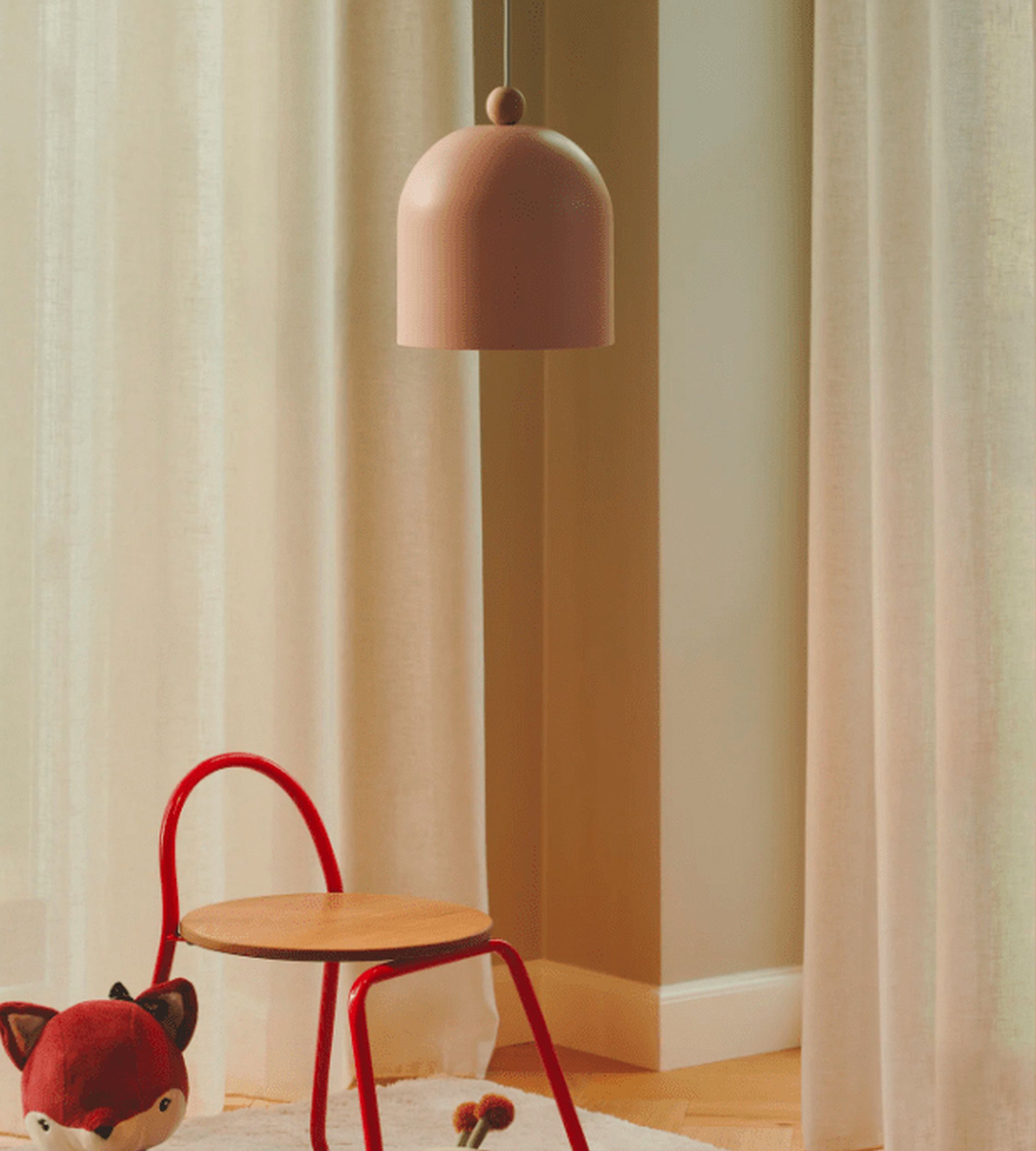 Lampa wisząca Gaston średnica 24 cm pastelowy róż
