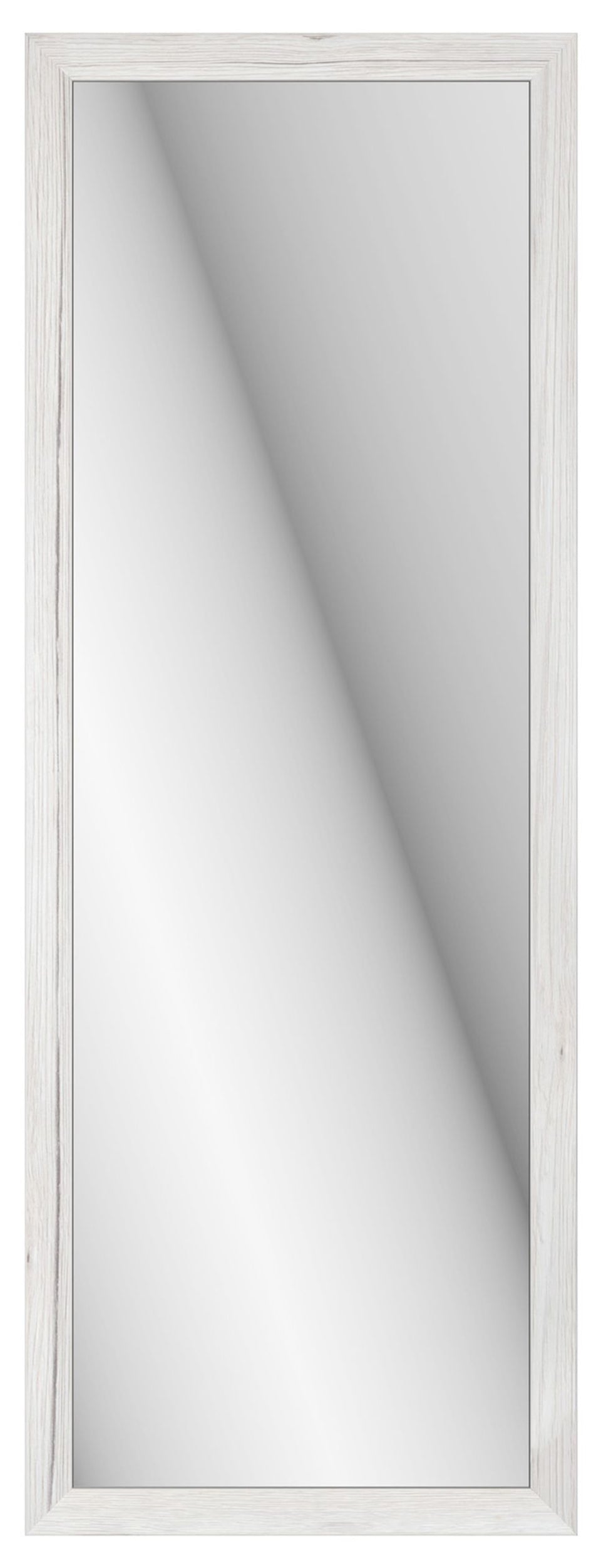 Lustro ścienne Gahtion 127x47 cm białe drewno
