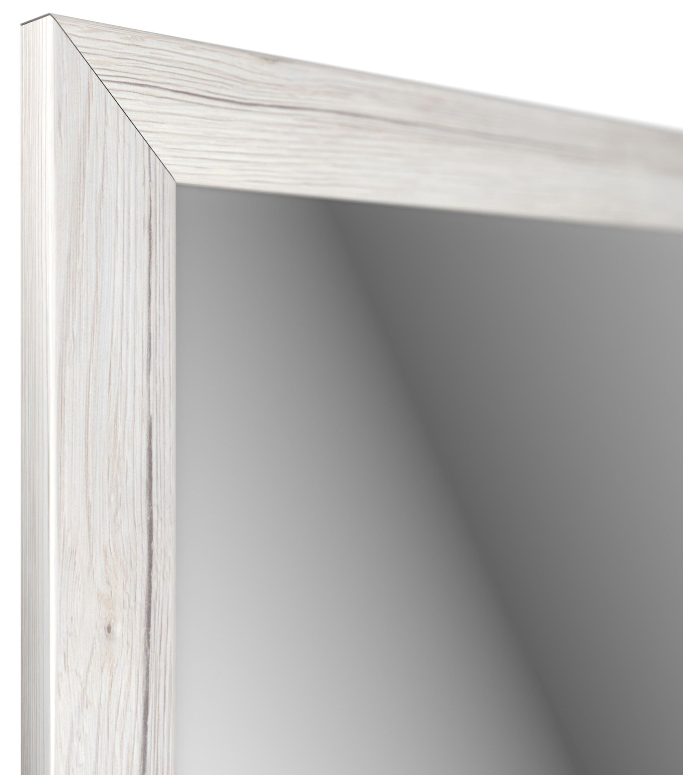 Lustro ścienne Gahtion 127x47 cm białe drewno