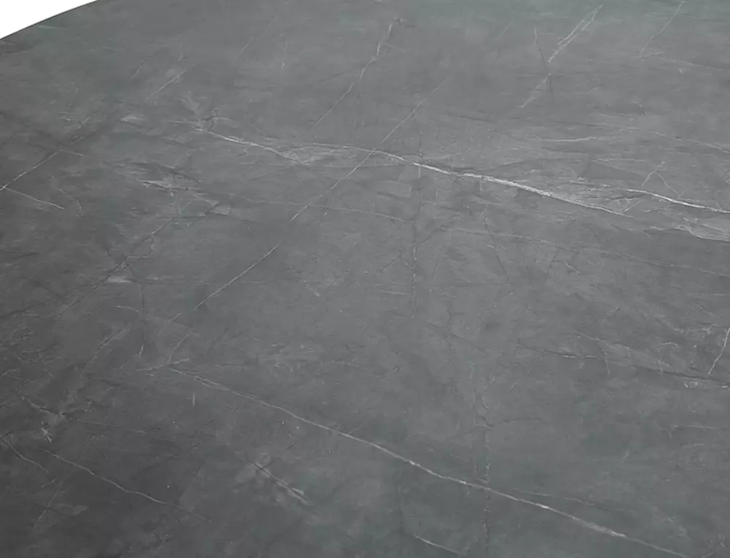 Stół do jadalni Angel okrągły blat 120 cm czarny marmur/ czarny mat