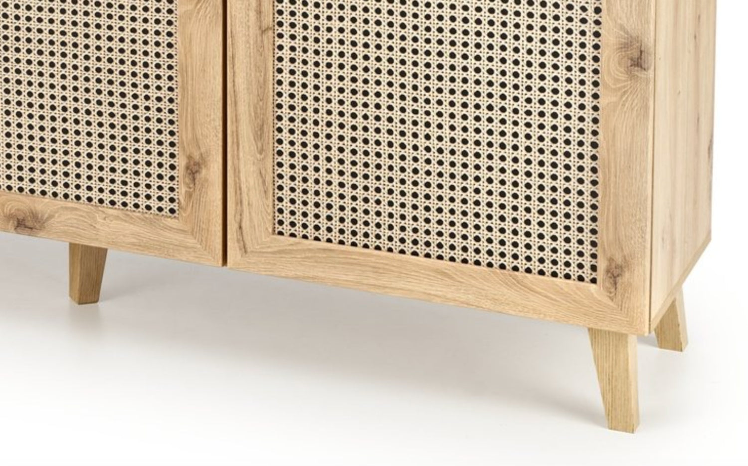Komoda trzydrzwiowa Trivilla dąb artisan/ plecionka wiedeńska