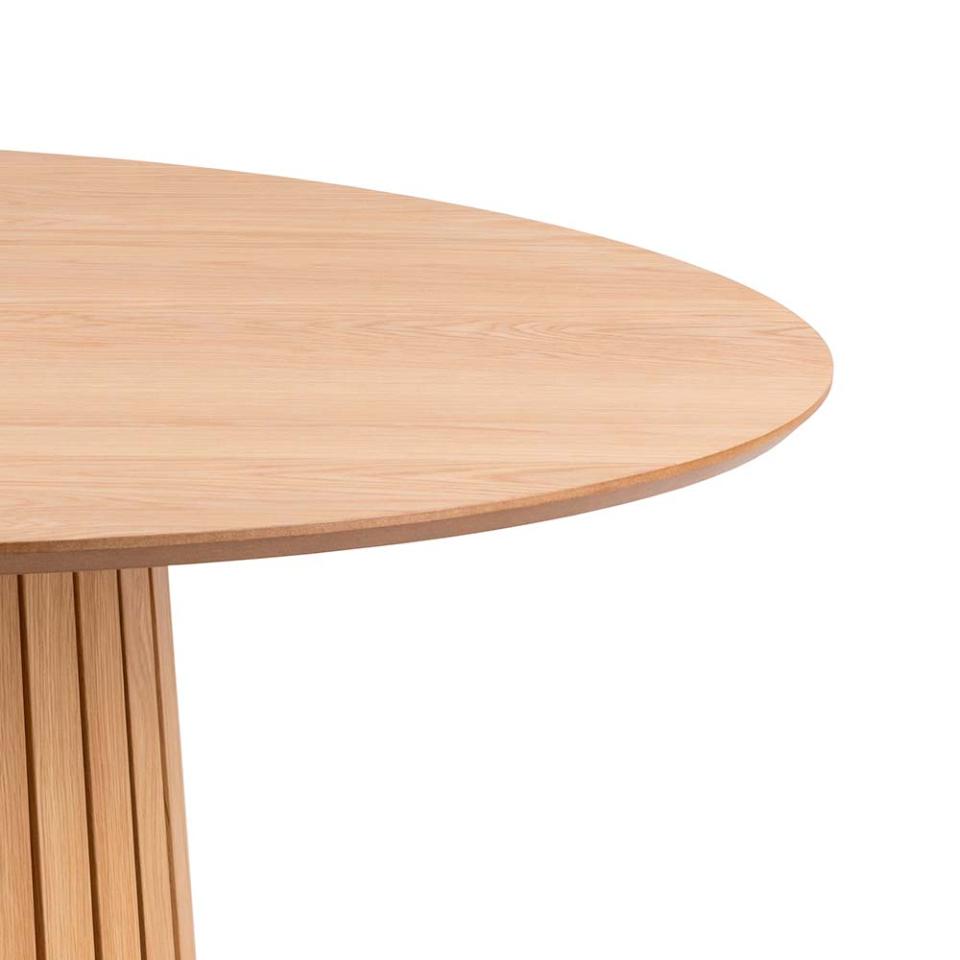 Stół okrągły Gimmar dąb z lamelową podstawą 120 cm
