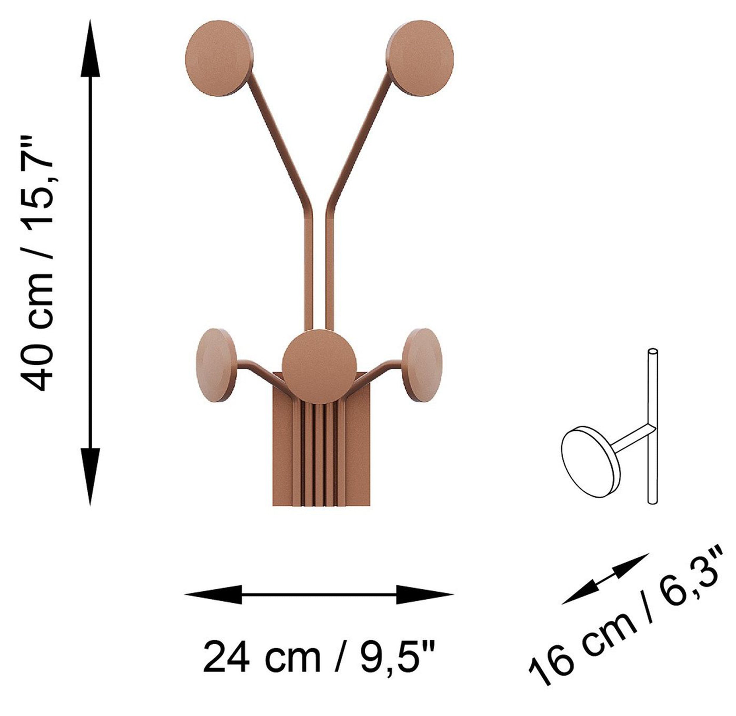 Wieszak ścienny Giraffe metalowy miedziany