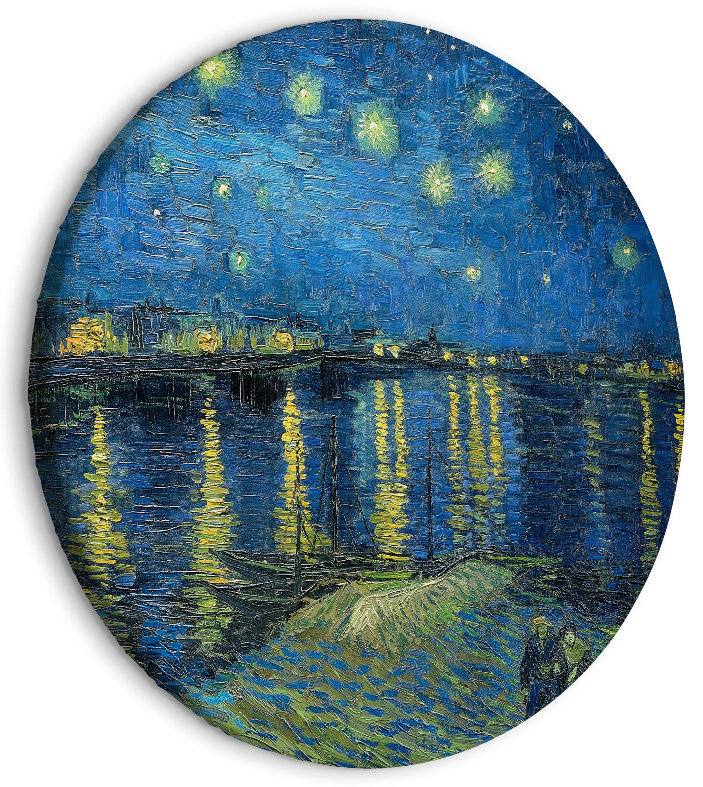 Obraz okrągły Gwieździsta noc nad Rhone Vincent van Gogh średnica 60 cm