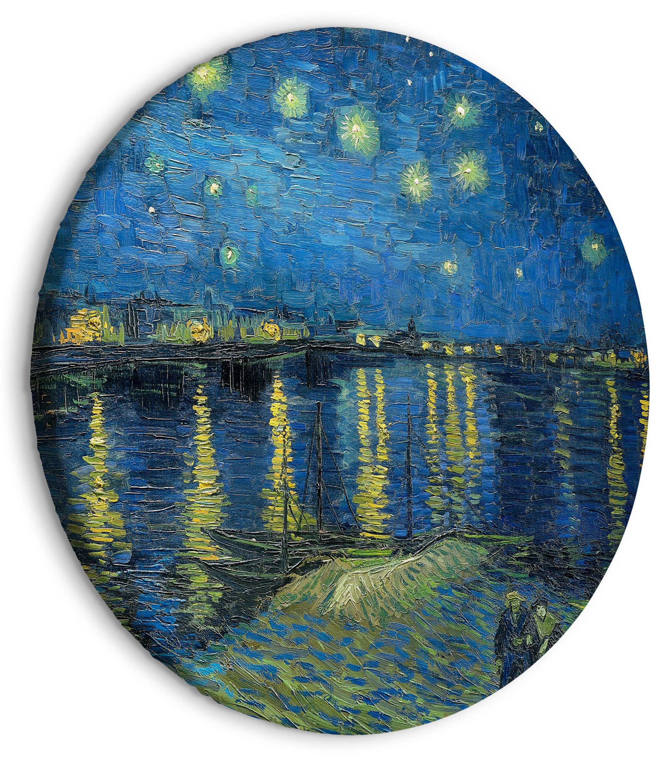 Obraz okrągły Gwieździsta noc nad Rhone Vincent van Gogh średnica 80 cm