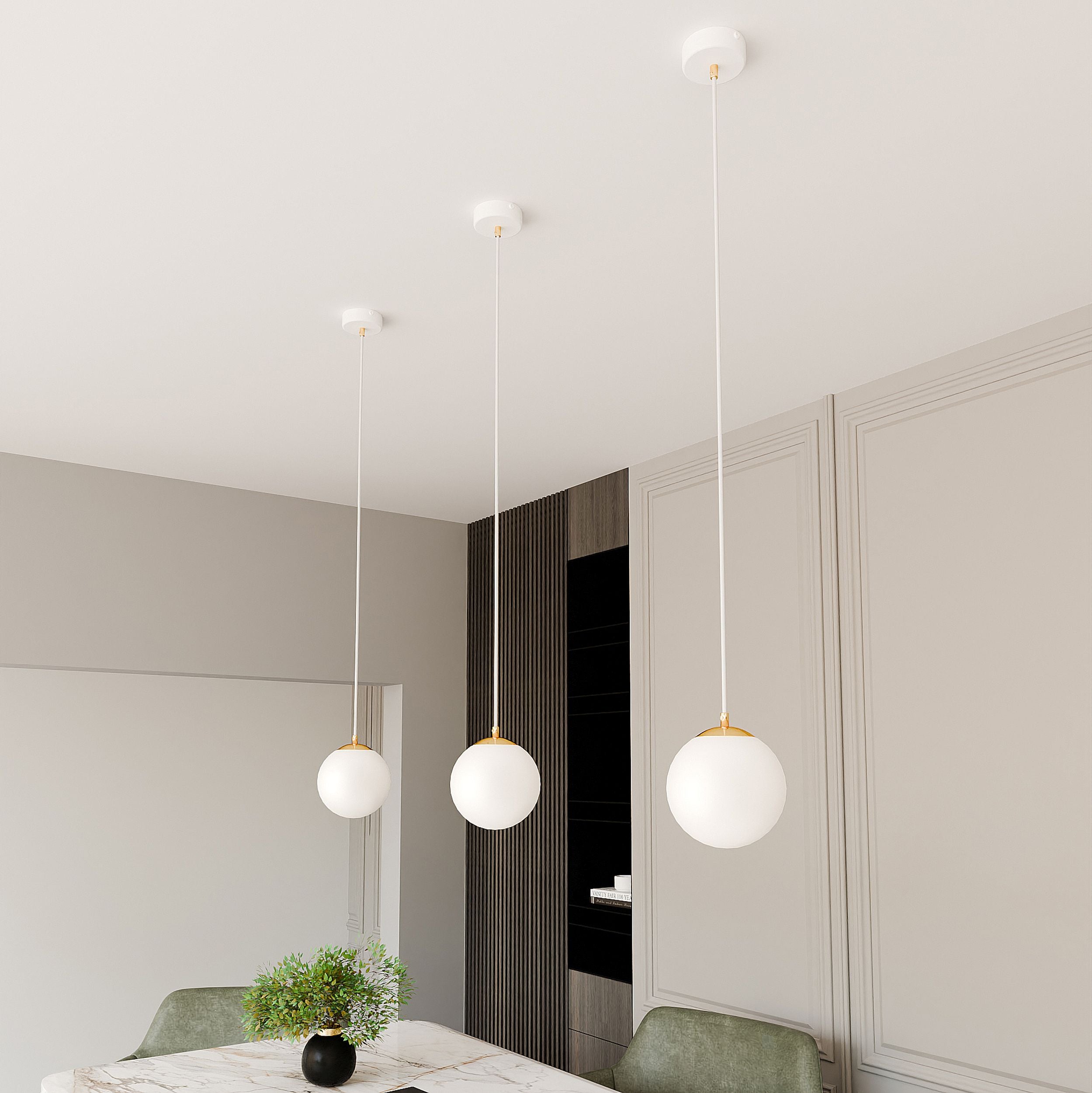 Lampa wisząca Hanneys biało-złota x1