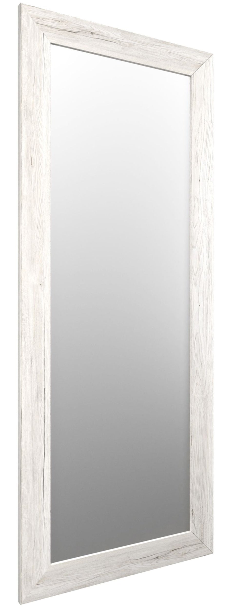 Lustro ścienne Hausly 148x56 cm białe drewno