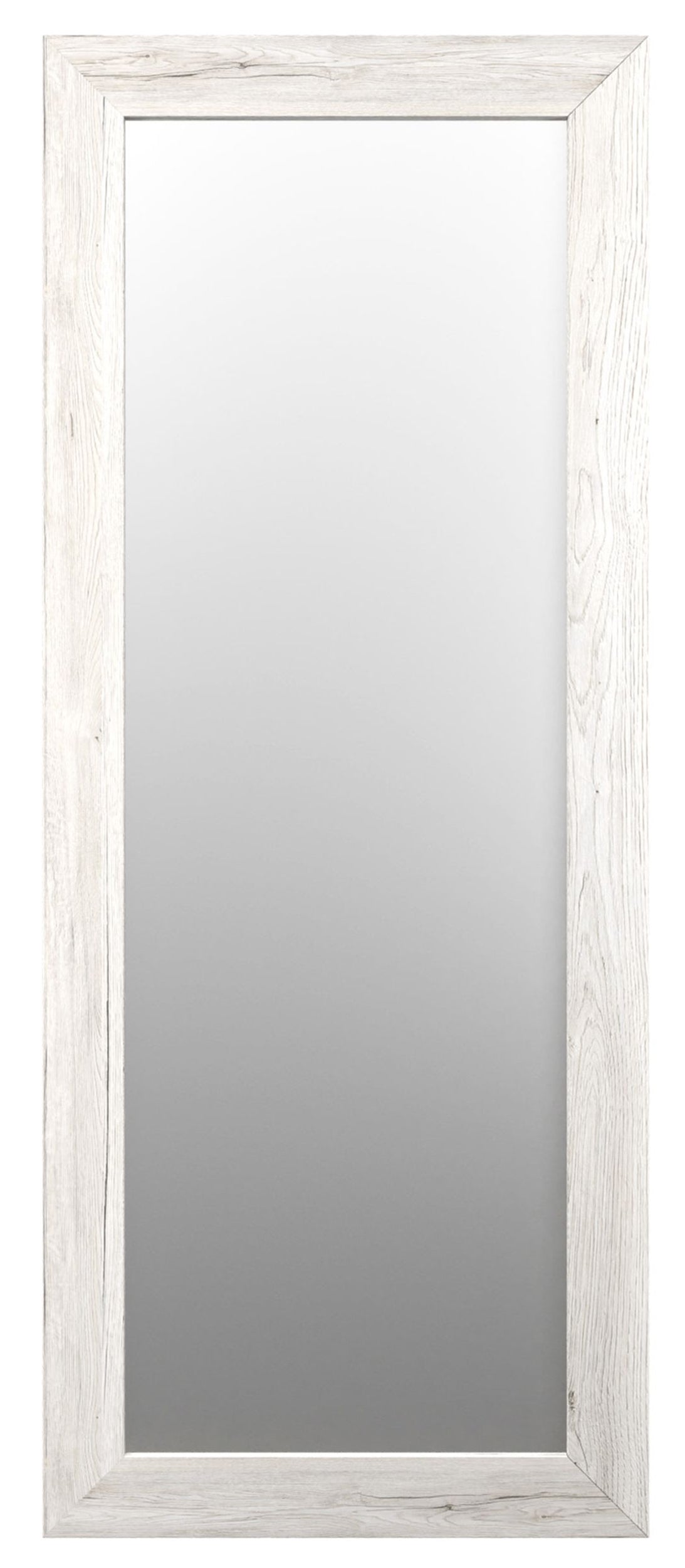 Lustro ścienne Hausly 148x56 cm białe drewno