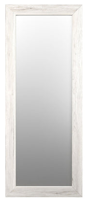 Lustro ścienne Hausly 148x56 cm białe drewno