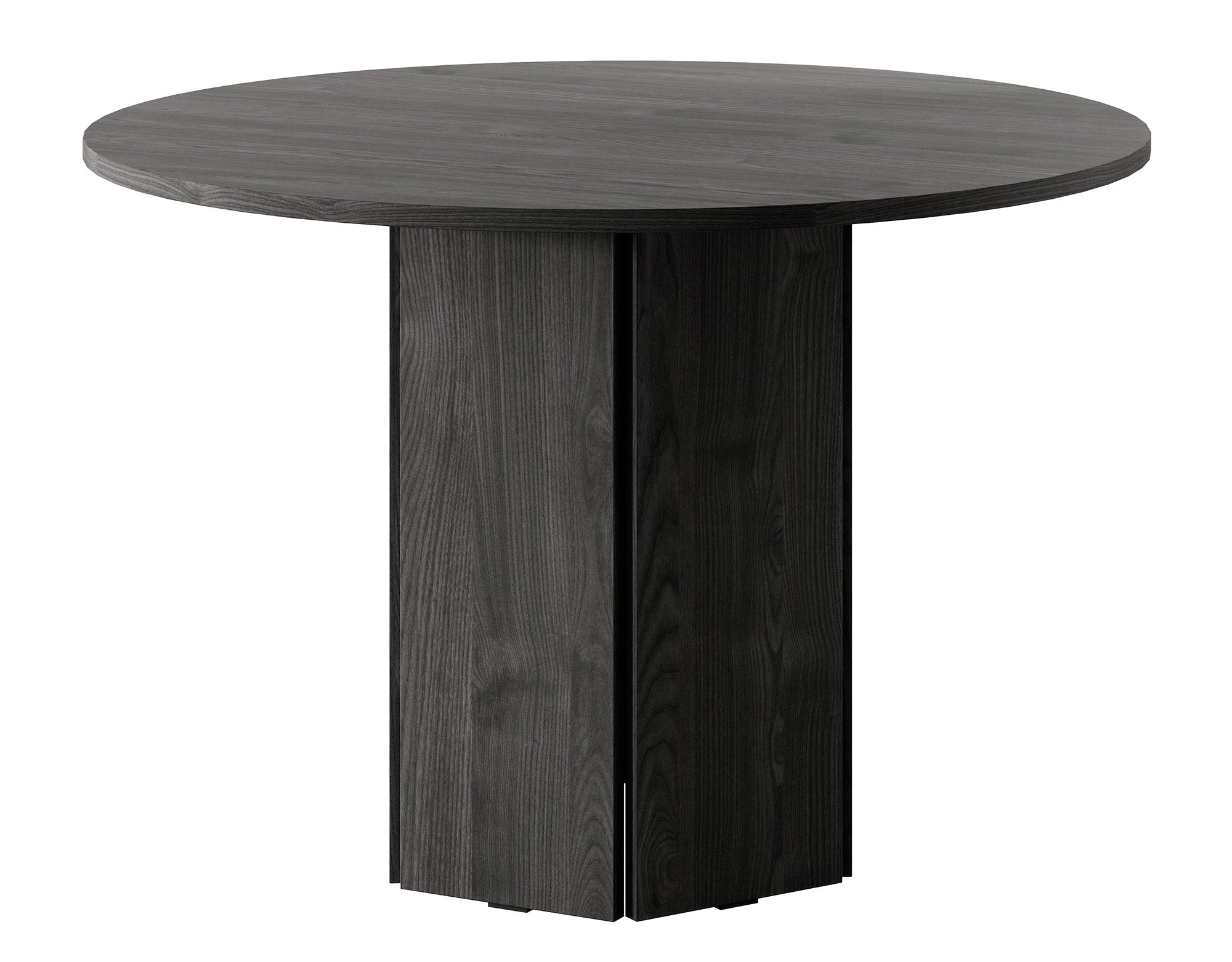 Stół okrągły Hexa 110 cm Jesion Portland Czarny