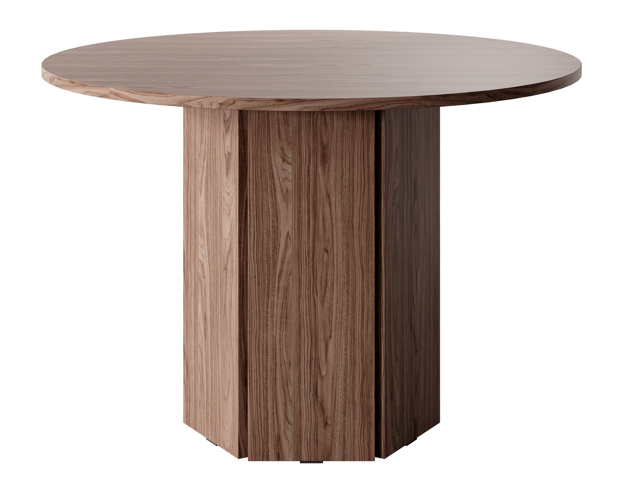 Stół do jadalni Hexa okrągły 110 cm Orzech Wisconsin