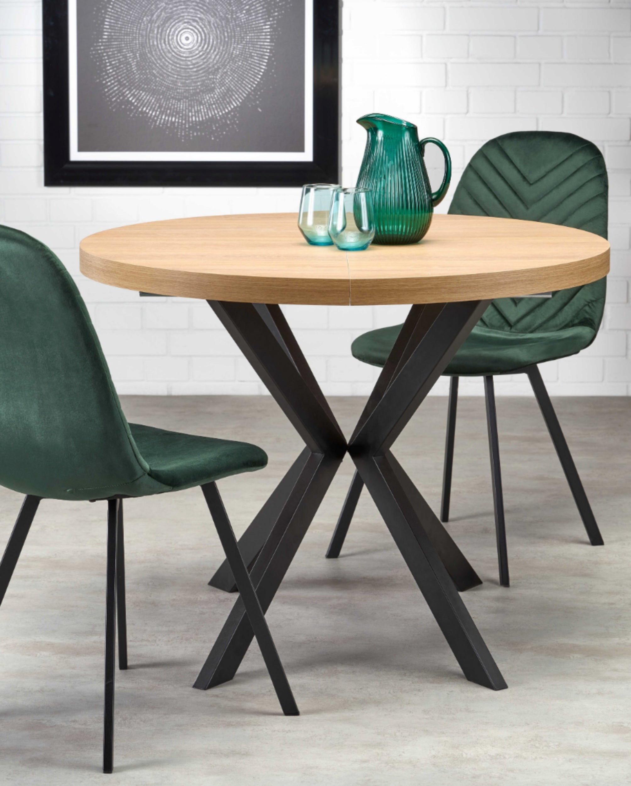 Stół rozkładany Obereler 100-250x100 cm dąb złoty/ czarny