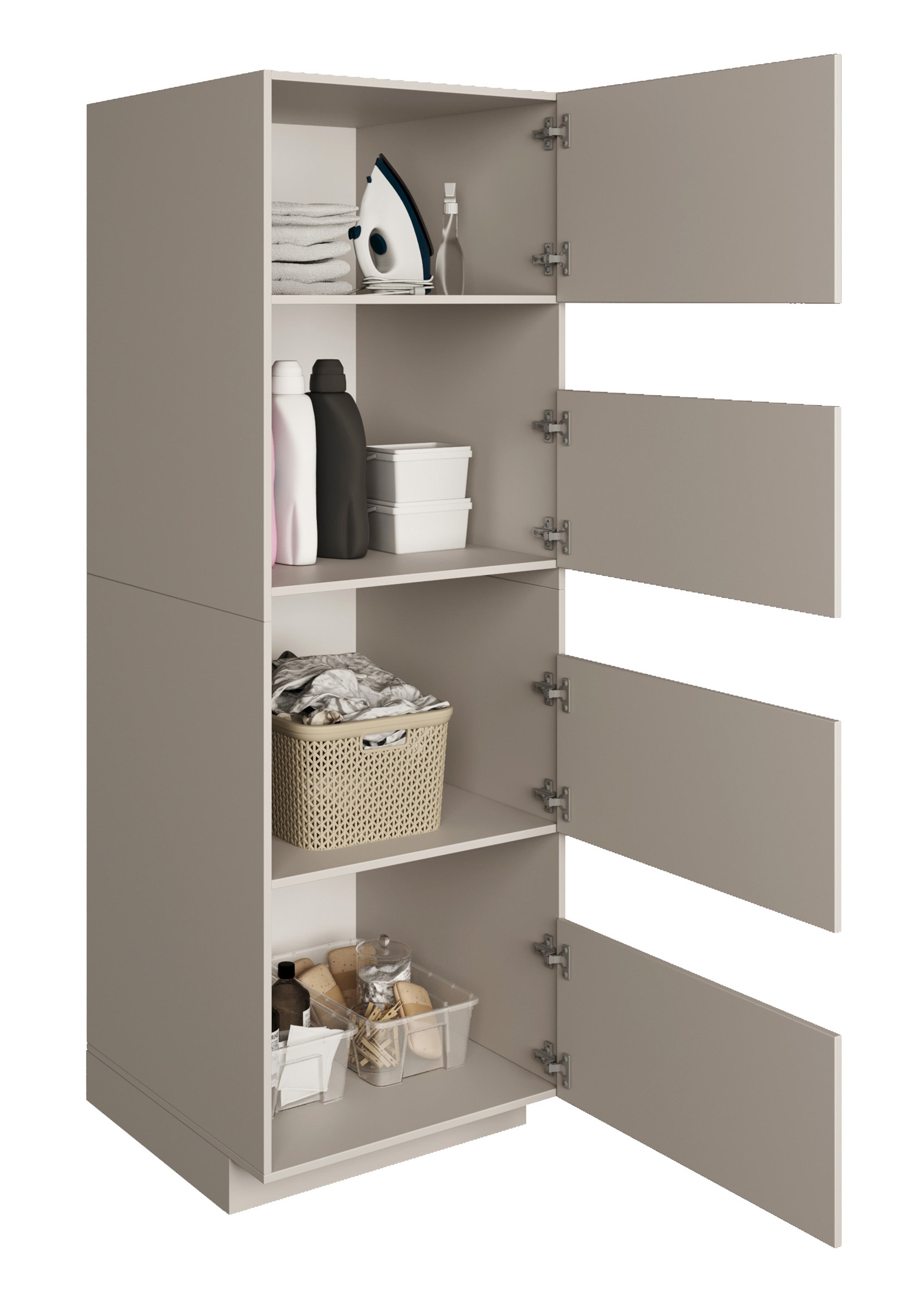 Szafka łazienkowa stojąca czterodrzwiowa Holv 68 cm kaszmir