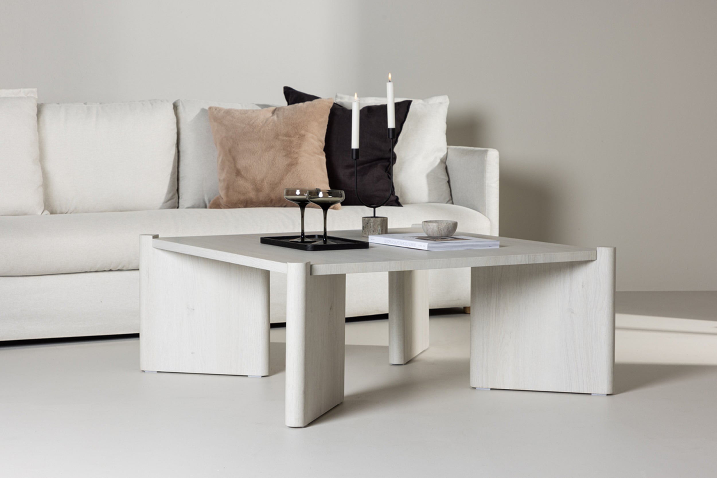 Stolik kawowy Impity 40x100x100cm biały