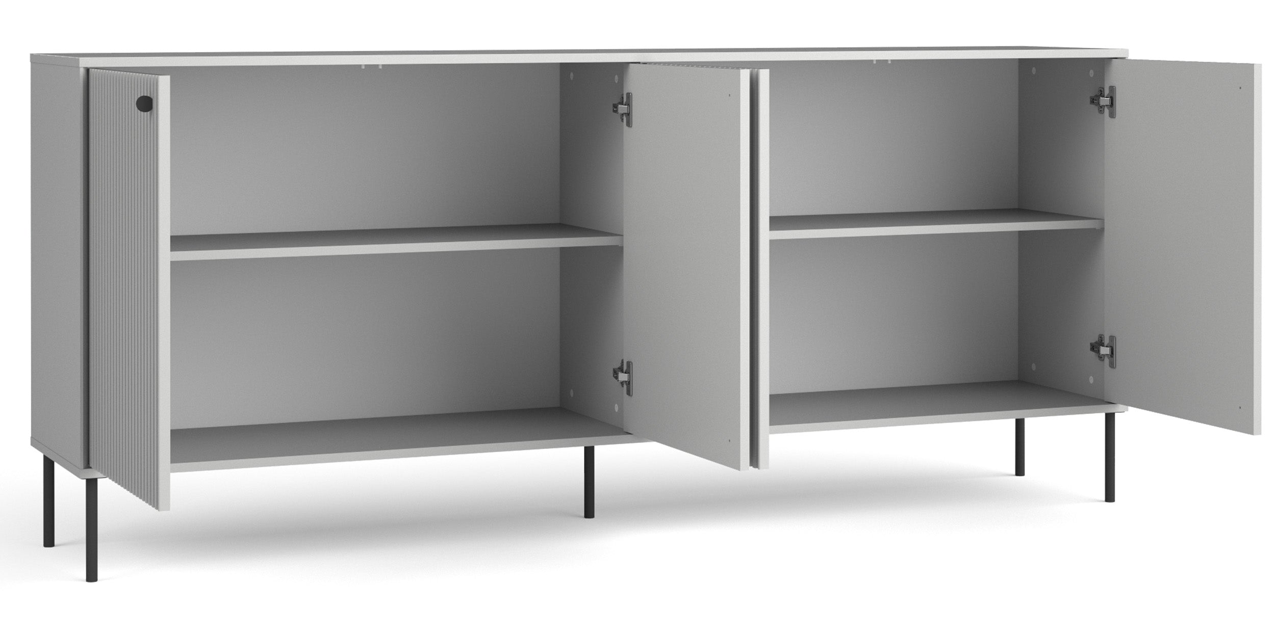 Komoda czterodrzwiowa Zeito 207 cm szara