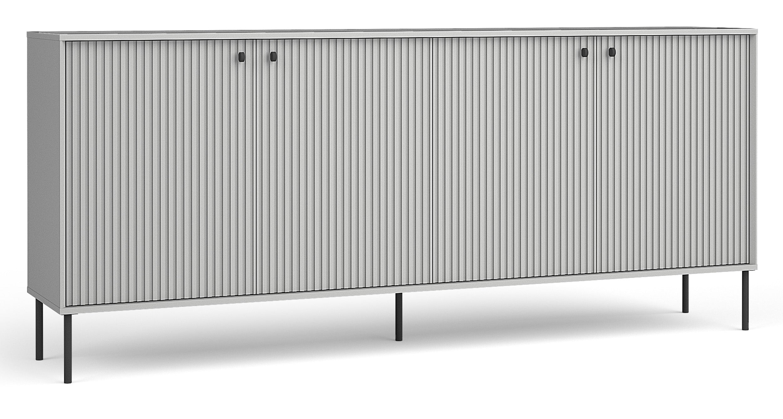 Komoda czterodrzwiowa Zeito 207 cm szara