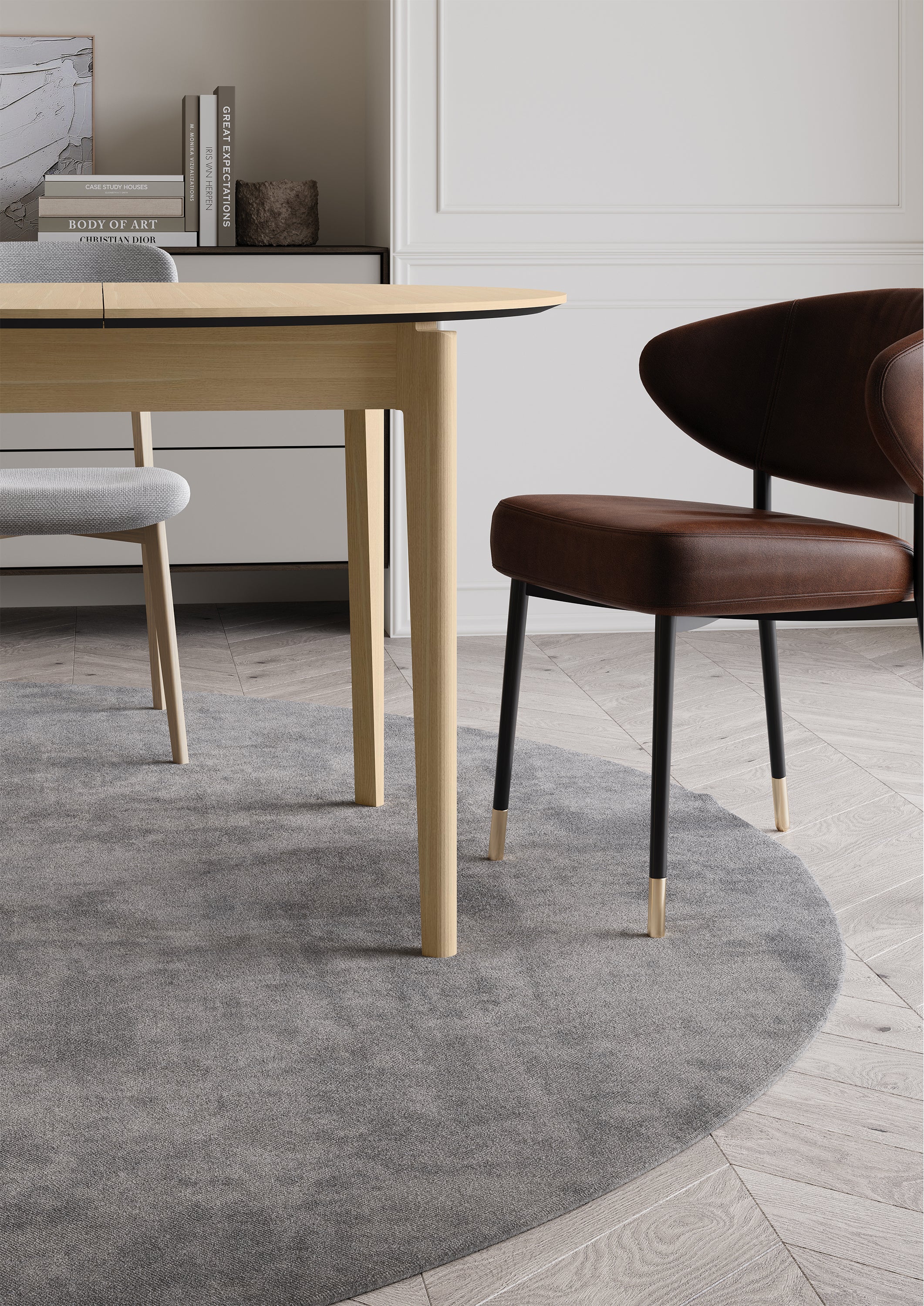 Stół rozkładany Plot 120-240x120 cm dąb jasny