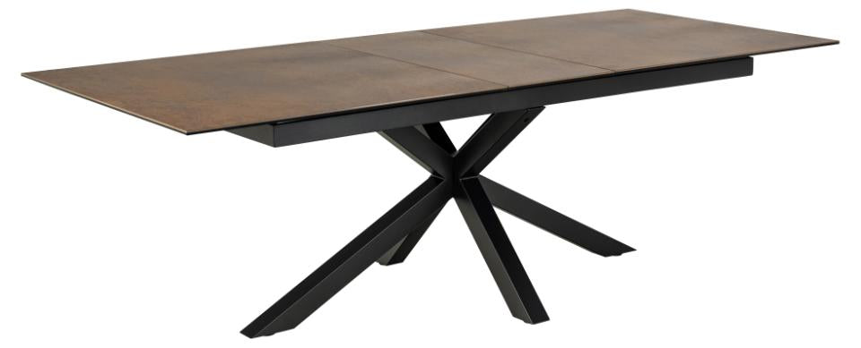 Stół do jadalni Kardema ceramiczny blat rozkładany o wzorze brązowej rdzy 168-210 cm